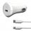 Ksix Cargador de Coche para iPhone 18W Power Delivery + Cable USB-C Lightning