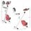 HomCom Bicicleta Estática Plegable Roja