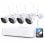 Foscam FN7104W-4B-1T Kit de Videovigilância Wi-Fi Full HD 4 Canais 1TB