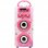 Altoparlante Bluetooth Dynasonic Karaoke 025 con Karaoke e 2 microfoni Rosa brillante