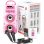 Altoparlante Bluetooth Dynasonic Karaoke 025 con Karaoke e 2 microfoni Rosa brillante