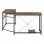 HomCom Mesa Esquinera de Oficina 150x150x75cm Madera Rústica