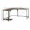HomCom Mesa Esquinera de Oficina 150x150x75cm Madera Rústica
