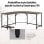 HomCom Mesa Esquinera de Oficina 150x150x75cm Madera Rústica