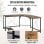 HomCom Mesa Esquinera de Oficina 150x150x75cm Madera Rústica