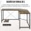 HomCom Mesa Esquinera de Oficina 150x150x75cm Madera Rústica