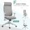 Vinsetto Silla de Oficina Ergonómica y Ajustable Gris
