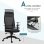 Vinsetto Silla de Oficina Ergonómica y Ajustable Negra