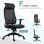 Vinsetto Silla de Oficina Ergonómica y Ajustable Negra