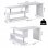 HomCom Mesa Esquinera Modulable 114x120x76cm Blanca