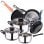 San Ignacio Toledo Batería de Cocina 3 Ollas + 3 Sartenes Bergner Nórdica