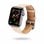 Nueboo Correa de Cuero Rosa Dorado para Apple Watch 42/44mm