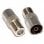 Goobay Adaptador para Antena F a Coaxial Hembra/Hembra Negro