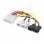 Goobay Internes Stromkabel Molex 4-poliger Stecker auf 4x 2-poliger Stecker, 15 cm, mehrfarbig