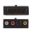 Goobay Adaptador Conmutable Scart a AV Negro
