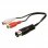 Goobay Câble Audio DIN 5pin Mâle vers 2x RCA Femelle 20cm Noir