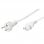 Goobay Cable de Alimentación para CPU Recto C14/C13 2m Blanco