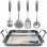 Bergner Mastertpro Gravity Bandeja para Horno Rectangular 35cm + Set 4 Utensilios de Cocina