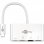 Goobay Hub USB-C/USB 3.0/RJ45/HDMI a USB-C Hembra/Macho 0.15m Blanco