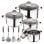 Bergner Masterpro Gravity Set de 2 Ollas + 2 Cacerolas + 4 Utensilios de Cocina