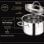 Bergner Masterpro Gravity Set de 2 Ollas + 2 Cacerolas + 4 Utensilios de Cocina