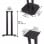 Duronic SPS1022/80 Soporte Universal para Altavoces 80cm Negro