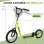 HomCom Patinete Infantil de Ruedas Grandes Amarillo