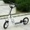 HomCom Patinete con Ruedas Grandes Blanco
