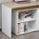 HomCom Mesa Giratoria con Armario y Cajones 140x117x76cm Blanco/Madera