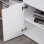 HomCom Mesa Giratoria con Armario y Cajones 140x117x76cm Blanco/Madera