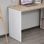 HomCom Mesa Giratoria con Armario y Cajones 140x117x76cm Blanco/Madera