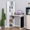 HomCom Escritorio Plegable con Estantería 98x51x153cm Blanco