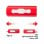 Cool 3 en 1 32 Go Lightning / Type-C / Micro-USB Rouge