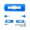 Cool 3 em 1 64GB Lightning / Tipo-C / Micro-USB Azul