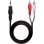 Cavo audio stereo NanoCable Jack da 3,5 a 2xRCA maschio/maschio 1,5 m Nero