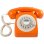 GPO 746 Rotary Teléfono Fijo Retro Naranja