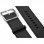 Suritt Rio Correa de Piel/Cuero Negro con Adaptadores Plateados para Apple Watch 42/44mm