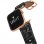 Suritt Leo Black Correa de Piel/Cuero Negro con Adaptadores Dorados para Apple Watch 38/40mm