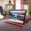 Avizar Red Stand Book Case für Samsung Galaxy Tab A 10.5