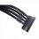 SilverStone PP07-BTSB Cable Extensor de Alimentación Molex a 4xSATA Macho/Macho 0.3m Negro