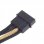 SilverStone PP07-BTSBG Cable Extensor de Alimentación Molex a 4 SATA 30cm Negro/Oro