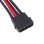 SilverStone PP07-BTSBR Cable Extensor de Alimentación Molex a 4 SATA 30cm Negro/Rojo