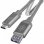 SilverStone CPU05C-500 Cavo in nylon da USB-C a USB-A maschio/femmina 0,5 m Carbonio