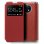 Cool Funda Flip Cover Liso Rojo para Xiaomi Redmi Note 9T