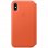 Apple Funda Leather Folio Naranja Atardecer para iPhone XS