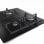 Hisense GG633B Placa de Gas 3 Zonas 60cm Cristal Negro