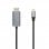 Aisens Cable USB-C a DisplayPort Macho/Macho 0.8m Plateado/Negro