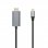 Aisens Câble USB-C vers HDMI Mâle/Mâle 0,8 m Argent/Noir