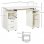 HomCom Mesa de Ordenador con Bandeja Extraíble 120x55x85cm Blanco
