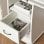 HomCom Mesa de Ordenador con Bandeja Extraíble 120x55x85cm Blanco